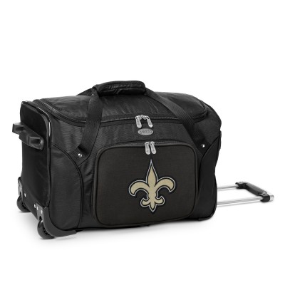 New Orleans Saints MOJO Black 22 2-Wheeled Duffel Bag