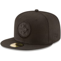 Бейсболка Pittsburgh Steelers New Era Black on Black 59FIFTY