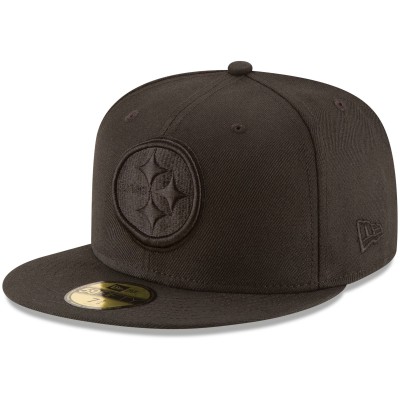 Бейсболка Pittsburgh Steelers New Era Black on Black 59FIFTY
