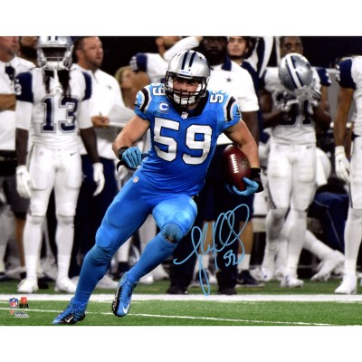 Autographed Carolina Panthers Luke Kuechly Fanatics Authentic 8 x 10 Color Rush Photograph