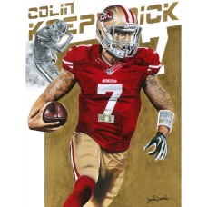 San Francisco 49ers Colin Kaepernick Deacon Jones Foundation Fine Art Canvas Print 18 x 24 by Artist Joshua Jacobs
