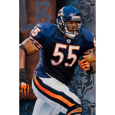 Chicago Bears Deacon Jones Foundation Lance Briggs Fine Art Canvas Print 24 x 36 by Artist Rob Jackson