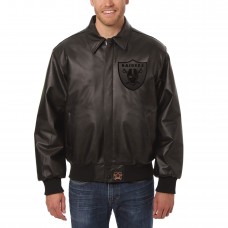 Кожаная куртка Las Vegas Raiders JH Design Tonal- Black