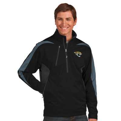 Jacksonville Jaguars Antigua Black Discover Desert Dry Xtra-Lite Half-Zip Jacket