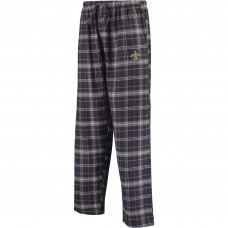 Пижамные штаны New Orleans Saints Concepts Sport Ultimate Plaid Flannel - Charcoal