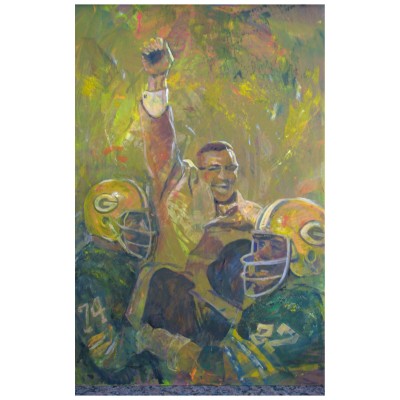 Vince Lombardi Green Bay Packers Deacon Jones Foundation Fine Art Canvas Print 24 x 36 by Artist David Schock
