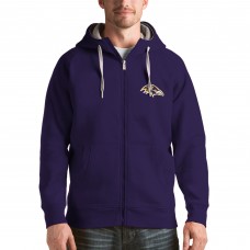 Толстовка на молнии с капюшоном Baltimore Ravens Antigua Victory - Purple