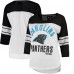 Футболка Carolina Panthers G-III 4Her by Carl Banks Womens First Team Three-Quarter Sleeve Mesh - White/Black