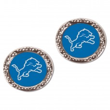 WoDetroit Lions WinCraft Round Post Earrings