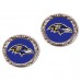 WoBaltimore Ravens WinCraft Round Post Earrings