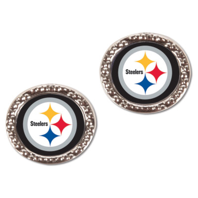 Женские серьги Pittsburgh Steelers WinCraft Round Post