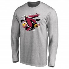 Arizona Cardinals Ash True Colors Long Sleeve T-Shirt