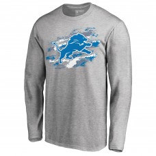 Футболка с длинным рукавом Detroit Lions Ash True Colors