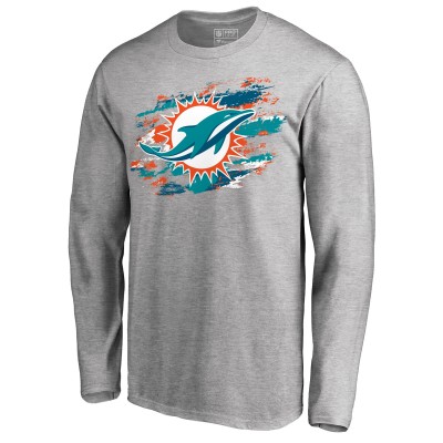 Футболка с длинным рукавом Miami Dolphins True Colors - Ash