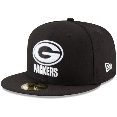 Бейсболка Green Bay Packers New Era Black B-Dub 59FIFTY