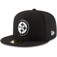 Бейсболка Pittsburgh Steelers New Era Black B-Dub 59FIFTY