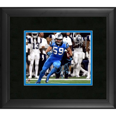 Autographed Carolina Panthers Luke Kuechly Fanatics Authentic Framed 8 x 10 Color Rush Photograph