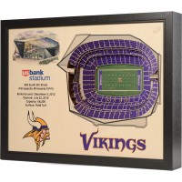 Minnesota Vikings 25.5 x 19.5 U.S. Bank Stadium Stadium Views Wall Art