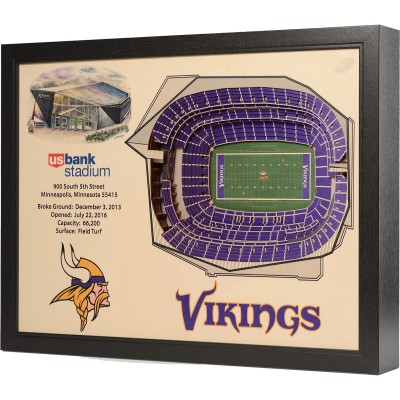 Minnesota Vikings 25.5 x 19.5 U.S. Bank Stadium Stadium Views Wall Art