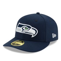 Бейсболка Seattle Seahawks New Era Navy Omaha Low Profile 59FIFTY Structured