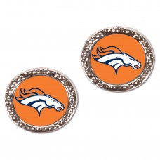 WoDenver Broncos WinCraft Round Post Earrings