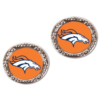 WoDenver Broncos WinCraft Round Post Earrings