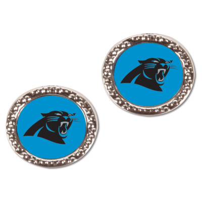Женские серьги Carolina Panthers WinCraft Round Post