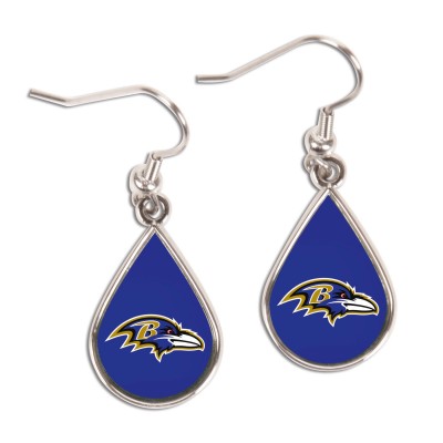 Baltimore Ravens WinCraft Tear Drop Dangle Earrings