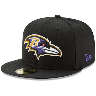 Бейсболка Baltimore Ravens New Era Black Omaha 59FIFTY