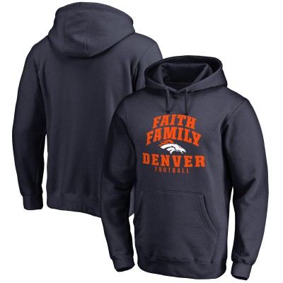 Толстовка Denver Broncos Navy Faith Family