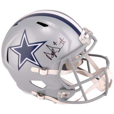 Autographed Dallas Cowboys Dak Prescott Fanatics Authentic Riddell Speed Replica Helmet