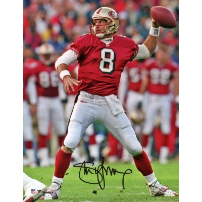 Autographed San Francisco 49ers Steve Young Fanatics Authentic 8 x 10 Throwing Photograph