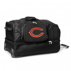 Chicago Bears MOJO 27 2-Wheel Drop Bottom Rolling Duffel Bag - Black