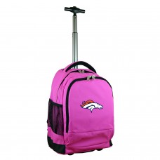 Denver Broncos 19 Premium Wheeled Backpack - Pink