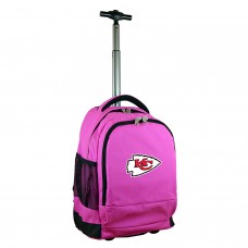 Kansas City Chiefs 19 Premium Wheeled Backpack - Pink