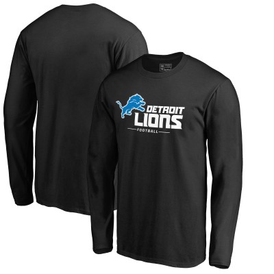 Футболка с длинным рукавом Detroit Lions Black Team Lockup II