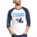 Футболка Tennessee Titans Junk Food All-American 3/4-Sleeve Raglan - White/Navy