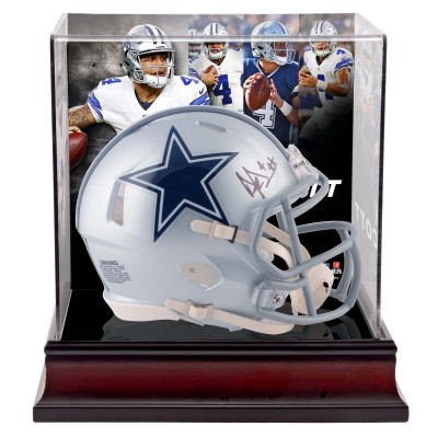 Autographed Dallas Cowboys Dak Prescott Fanatics Authentic Riddell Speed Mini Helmet with Deluxe Mini Helmet Case