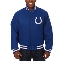 Indianapolis Colts JH Design Royal Embroidered Wool Jacket