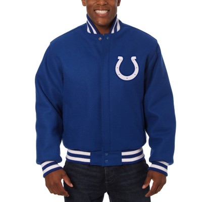 Indianapolis Colts JH Design Royal Embroidered Wool Jacket