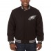 Куртка Philadelphia Eagles JH Design Embroidered Wool - Black