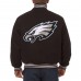 Куртка Philadelphia Eagles JH Design Embroidered Wool - Black