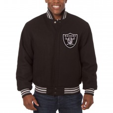 Куртка Las Vegas Raiders JH Design Embroidered Wool - Black