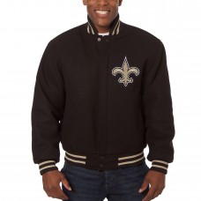 Куртка New Orleans Saints JH Design Embroidered Wool - Black