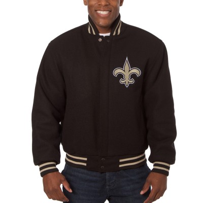 Куртка New Orleans Saints JH Design Embroidered Wool - Black