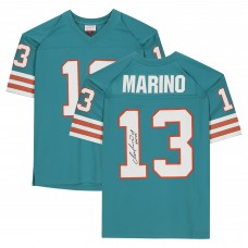 Autographed Miami Dolphins Dan Marino Fanatics Authentic Mitchell & Ness Teal Replica Jersey with HOF 05 Inscription
