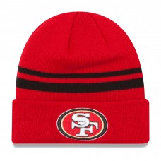 Шапка San Francisco 49ers New Era Team Logo Cuffed Knit - Scarlet