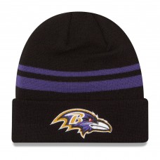 Шапка Baltimore Ravens New Era Black Team Logo Cuffed Knit