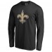 Футболка с длинным рукавом New Orleans Saints Black Primary Logo