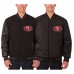 Куртка двусторонняя San Francisco 49ers JH Design Wool & Leather - Black